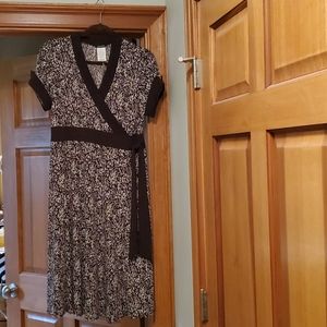 Womens maurices brown and cream dress